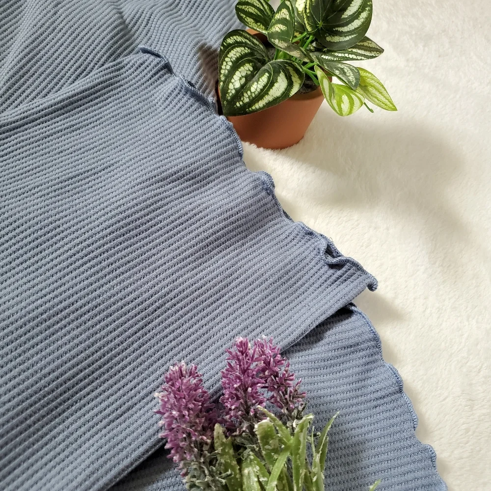 Romwe Solid Ribbed Pants - Picture 4 of 7